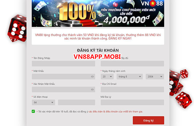 dang ky vn88 huong dan tao tai khoan vn88